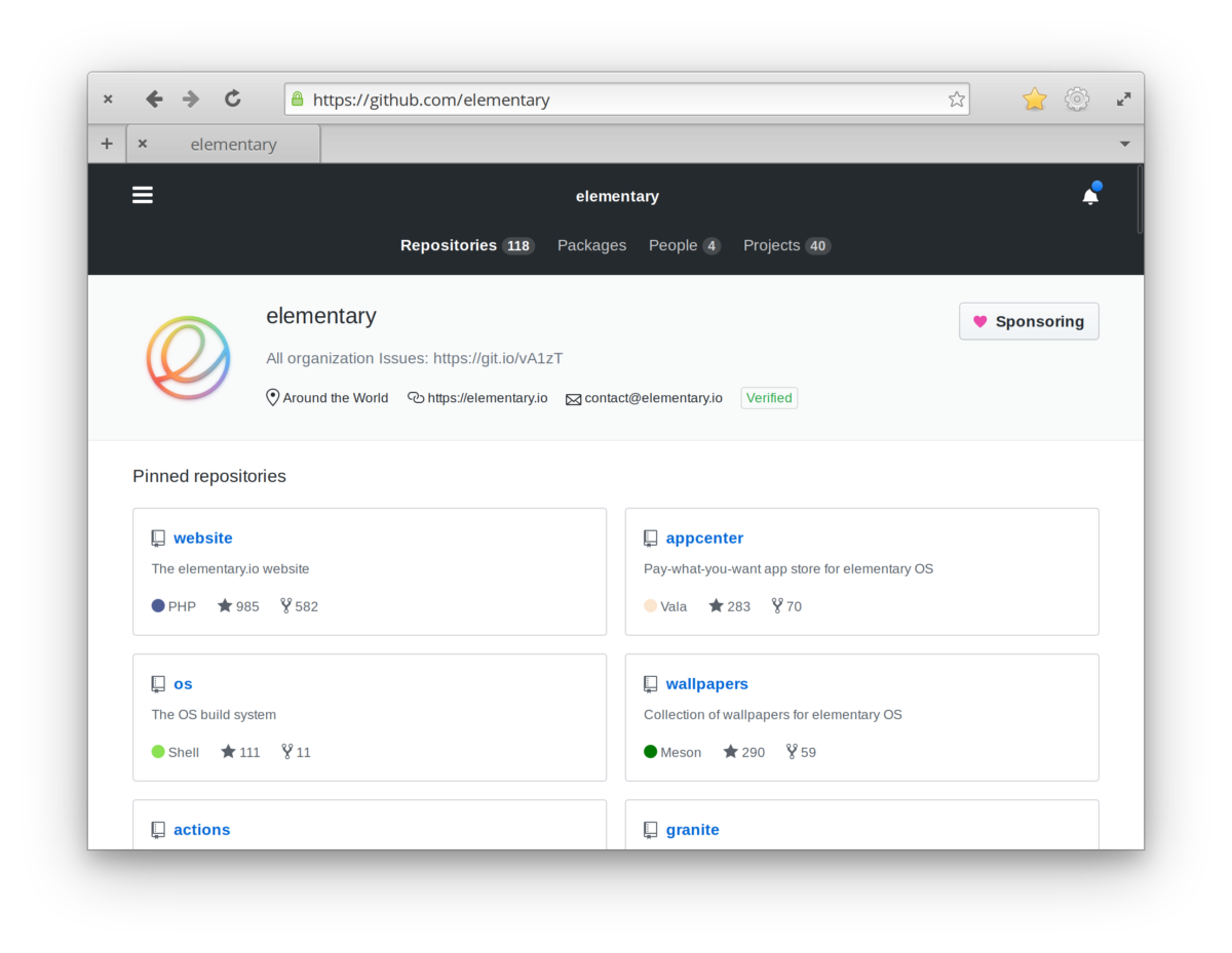 elementary GitHub